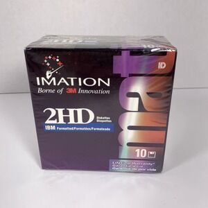 10-Pack of IMATION 2HD Floppy Disks 3.5" Inch 1.44 MB Diskettes‎ SEALED